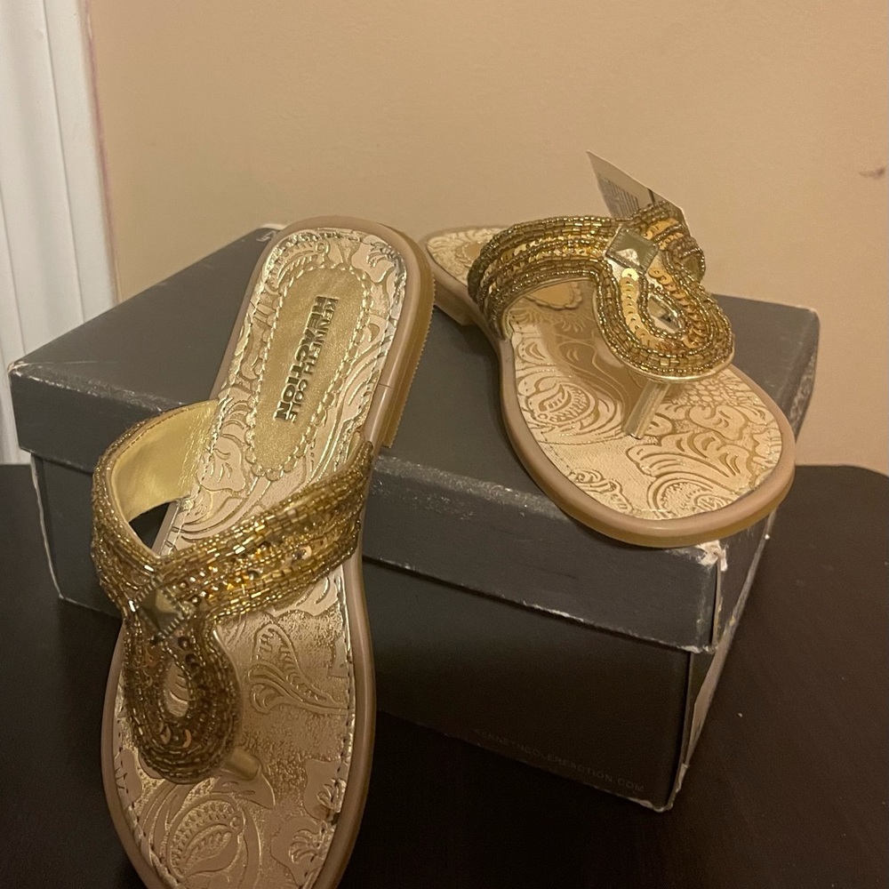 New gold sandals in size 11 toddler.